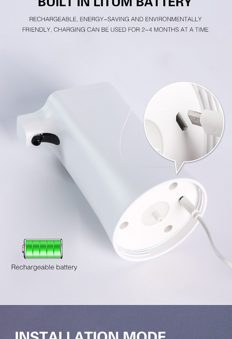 New automatic sensor soap liquid washing machine, desktop wall-mounted dual-purpose foam hand washing machine, and automatic liquid disinfection device pic 38