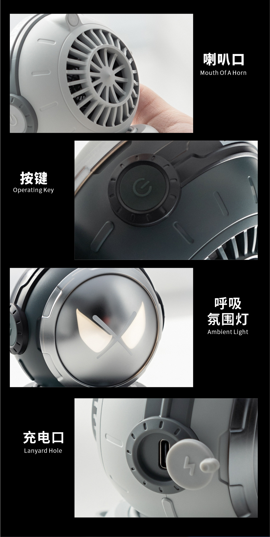 叁活无线蓝牙音箱小型迷你太空人音响户外便携式低音炮生日礼品详情25