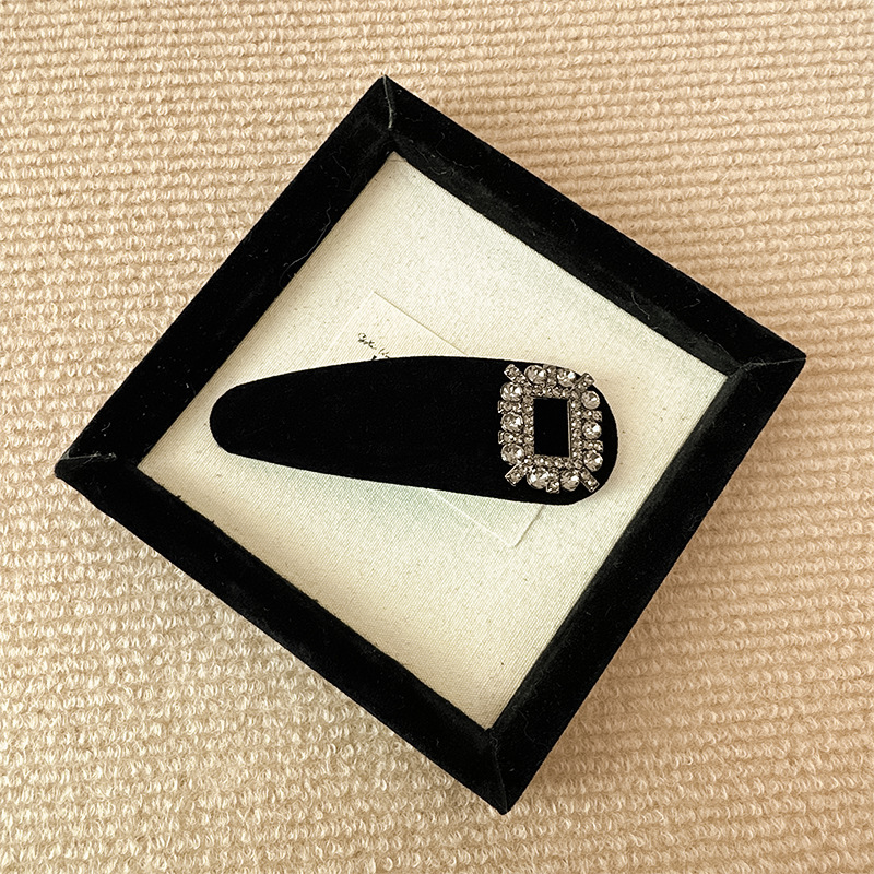 韩国时尚复古新款水钻雪花丝绒BB夹发夹侧边刘海碎发夹高级发饰详情6