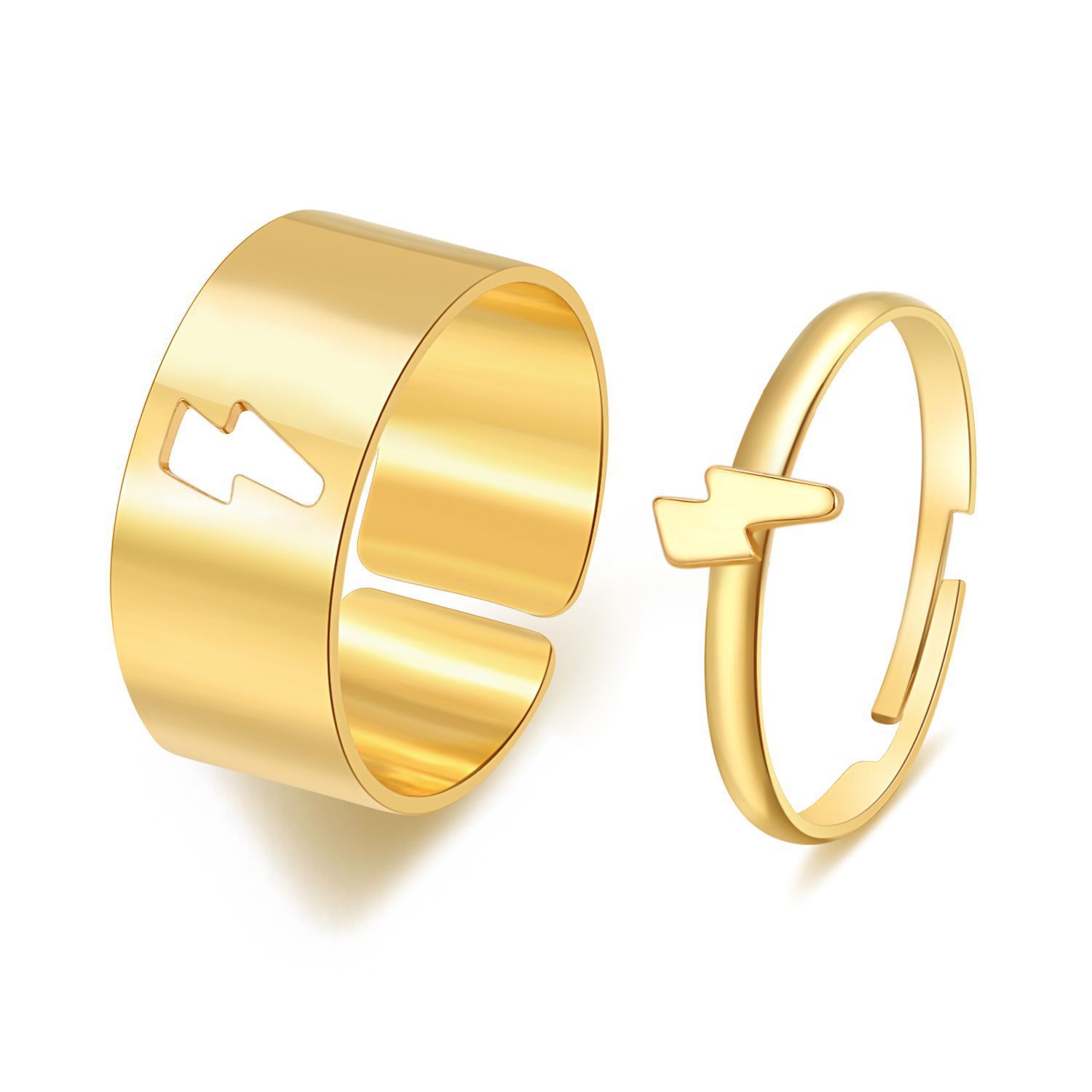 European and American cross-border butterfly heart rings, creative hollowed-out InS-style rings, personalized punk-style couple rings and couple rings pic 12