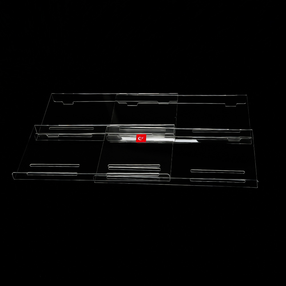 New acrylic black color adjustable kitchen seasoning rack, cabinet drawer organization and storage rack, spice rack pic 15