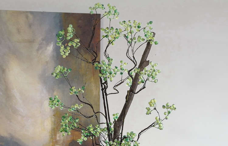 Dongli offers wholesale of grayish-white artificial berries with one-piece consignment, Chinese Zen-inspired ceramic vases for decoration and display, artificial flowers, wild fruits, and horse mulberry fruits pic 5