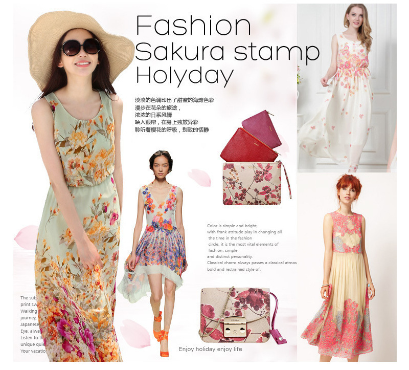 Spring and summer new 75d chiffon printed fabric polyester plain weave dress with small floral patterns in stock pic 38