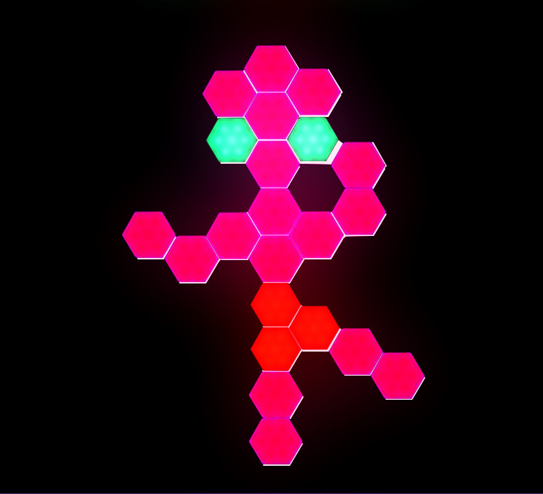 مصابيح التحكم في الصوت الصوتية والمصابيح التحكم في إيقاع الموسيقى (RGB) ذات الألوان المتطابقة، ومصابيح الكم الذكي pic 10