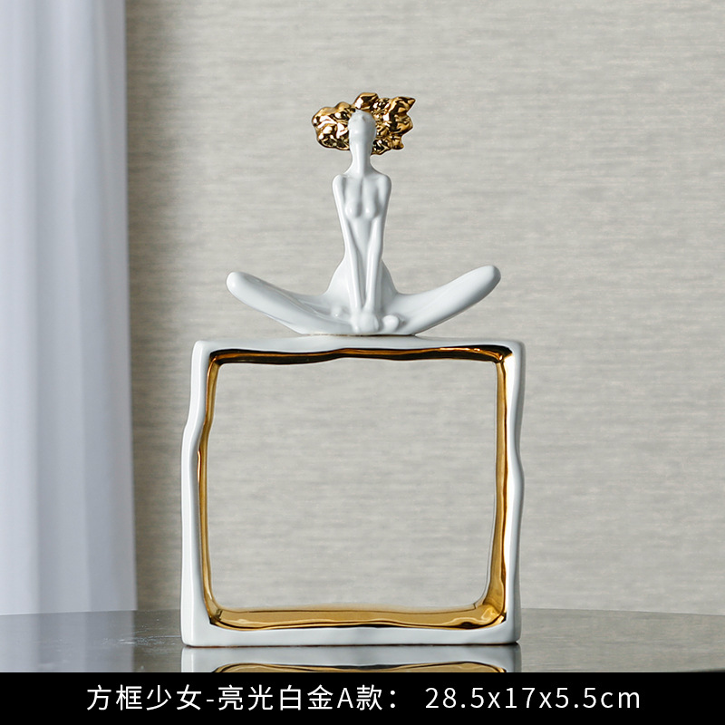 chinagoods modern character photo frame ornaments, entrance TV cabinet, wine cabinet, art handicrafts, simple and creative home decoration for the living room pic 1