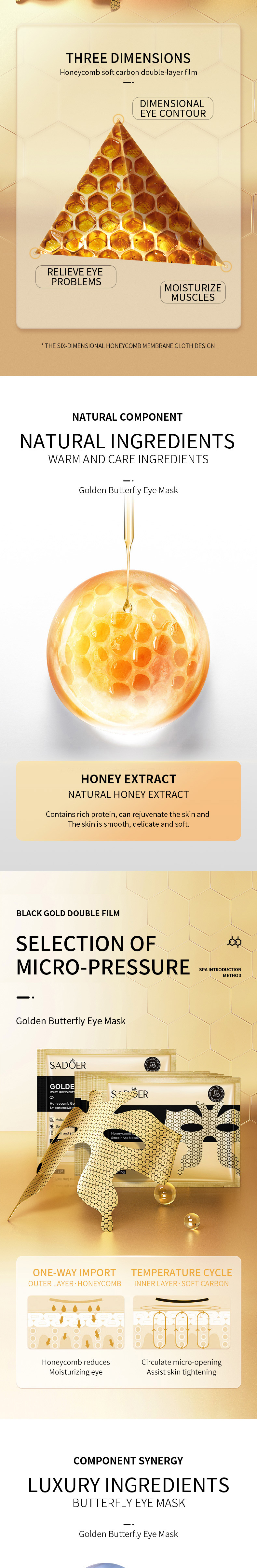 SADOER Butterfly Eye mask Eye Mask sheets in full English are exclusively for cross-border wholesale and export pic 17