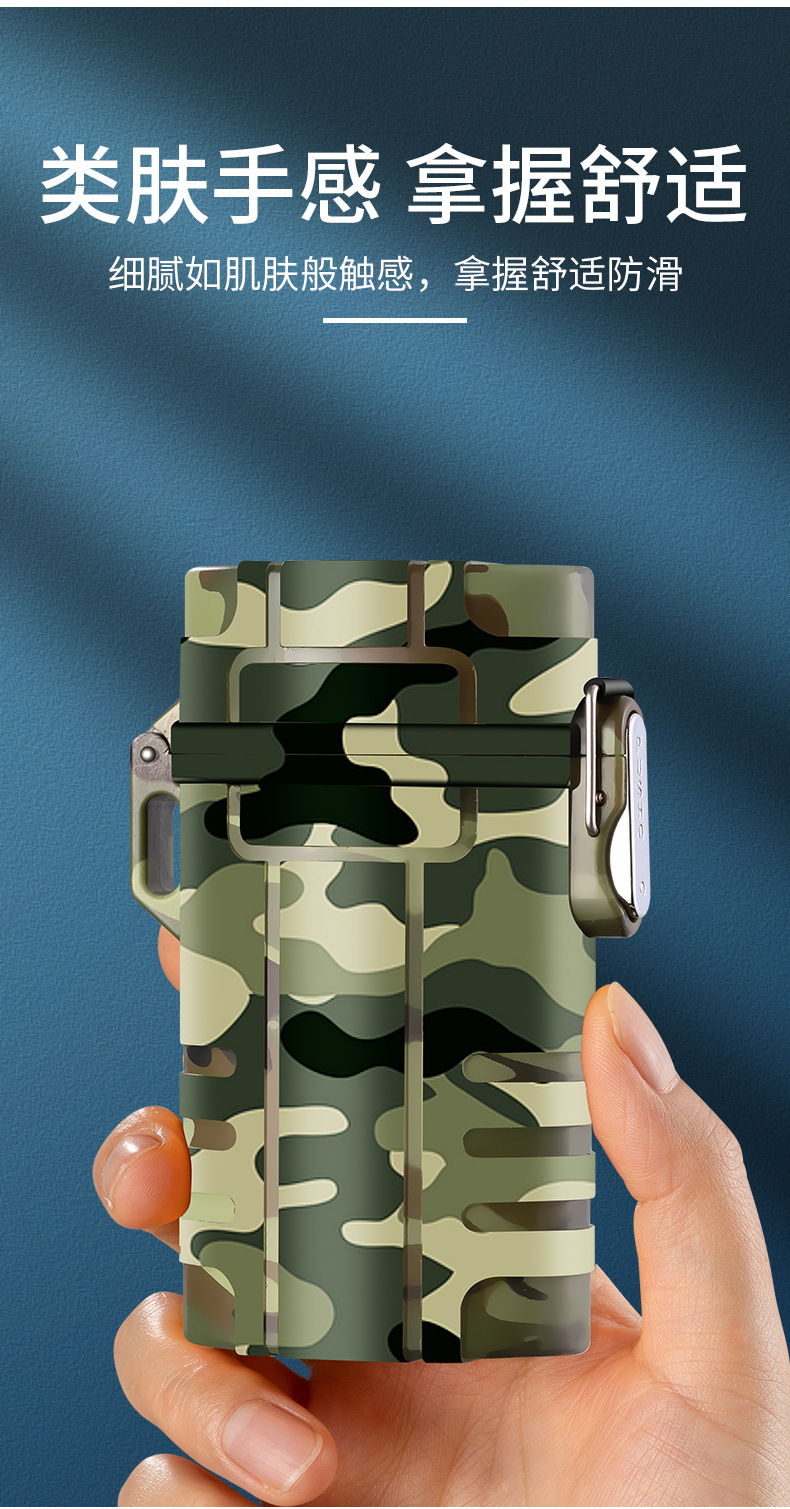 20-piece large-capacity waterproof cigarette box, USB portable rechargeable silent tungsten filament lighter, cigarette lighter pic 10