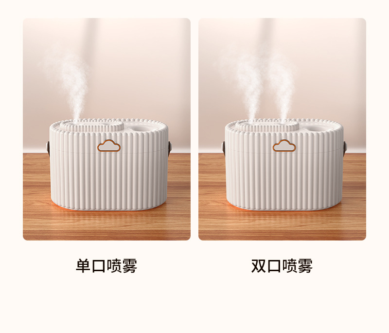 新款2L大容量双喷加湿器办公室桌面家用静音usb香薰加湿器厂家详情6