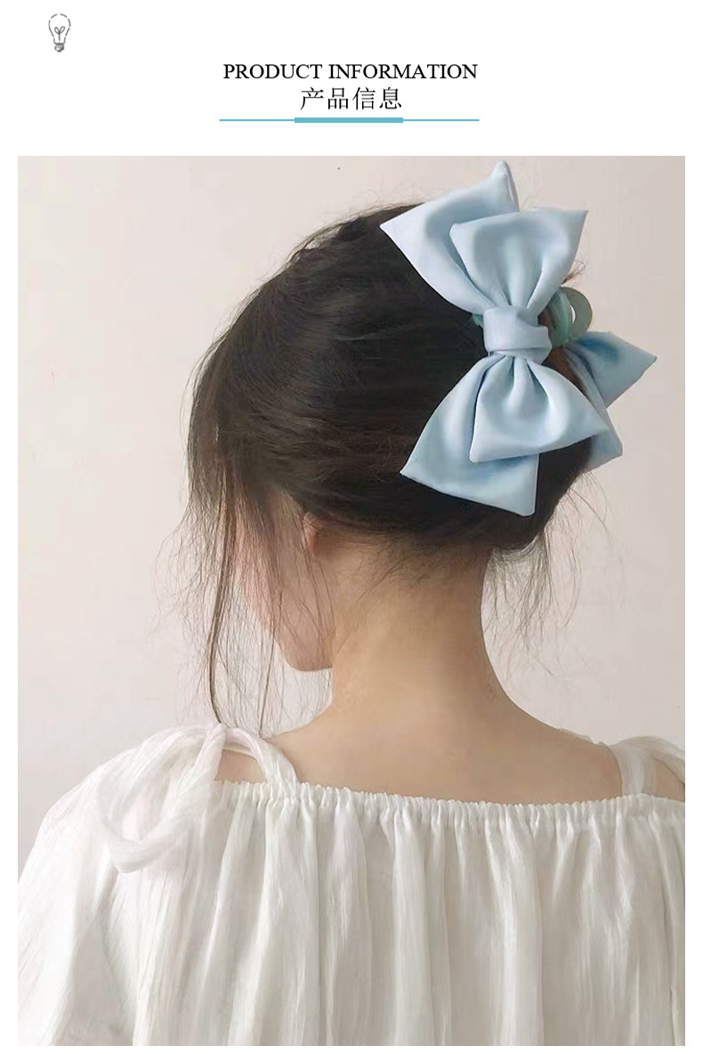 大号双面蝴蝶结后脑勺抓夹在逃公主顶夹ins网红氛围感少女发饰夏详情2