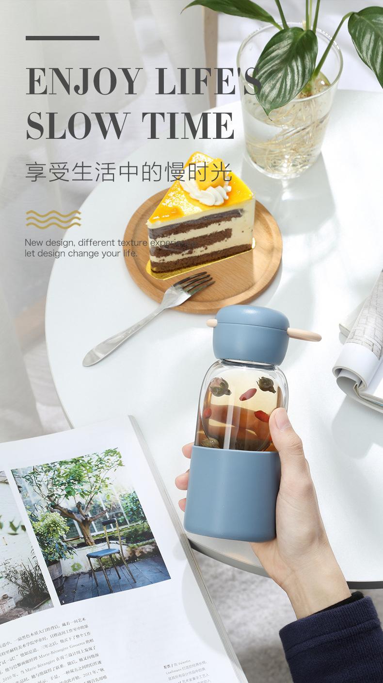 草莓高硼硅耐开水玻璃杯便携防漏网红ins杯子韩版清新可爱茶杯详情6