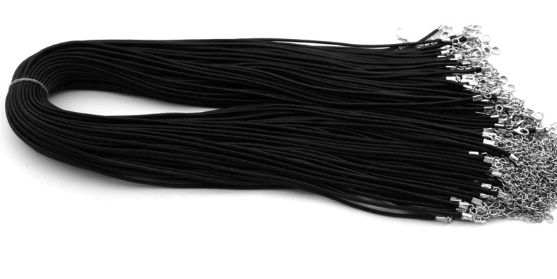 Wholesale necklace DIY pendant leather rope, black necklace rope, necklace leather rope accessories, 2.0mm thick wax rope from the manufacturer pic 8