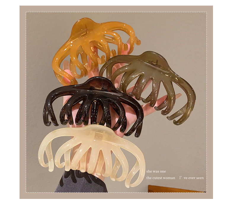 2024夏季新款网红盘发鲨鱼夹发量多抓夹大号发夹法式复古发抓批发详情6