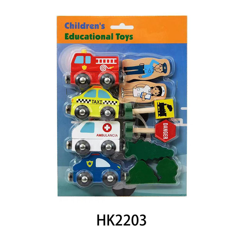 儿童益智科教实木磁性火车 木制交通标志牌马路标识牌仿真汽车详情13