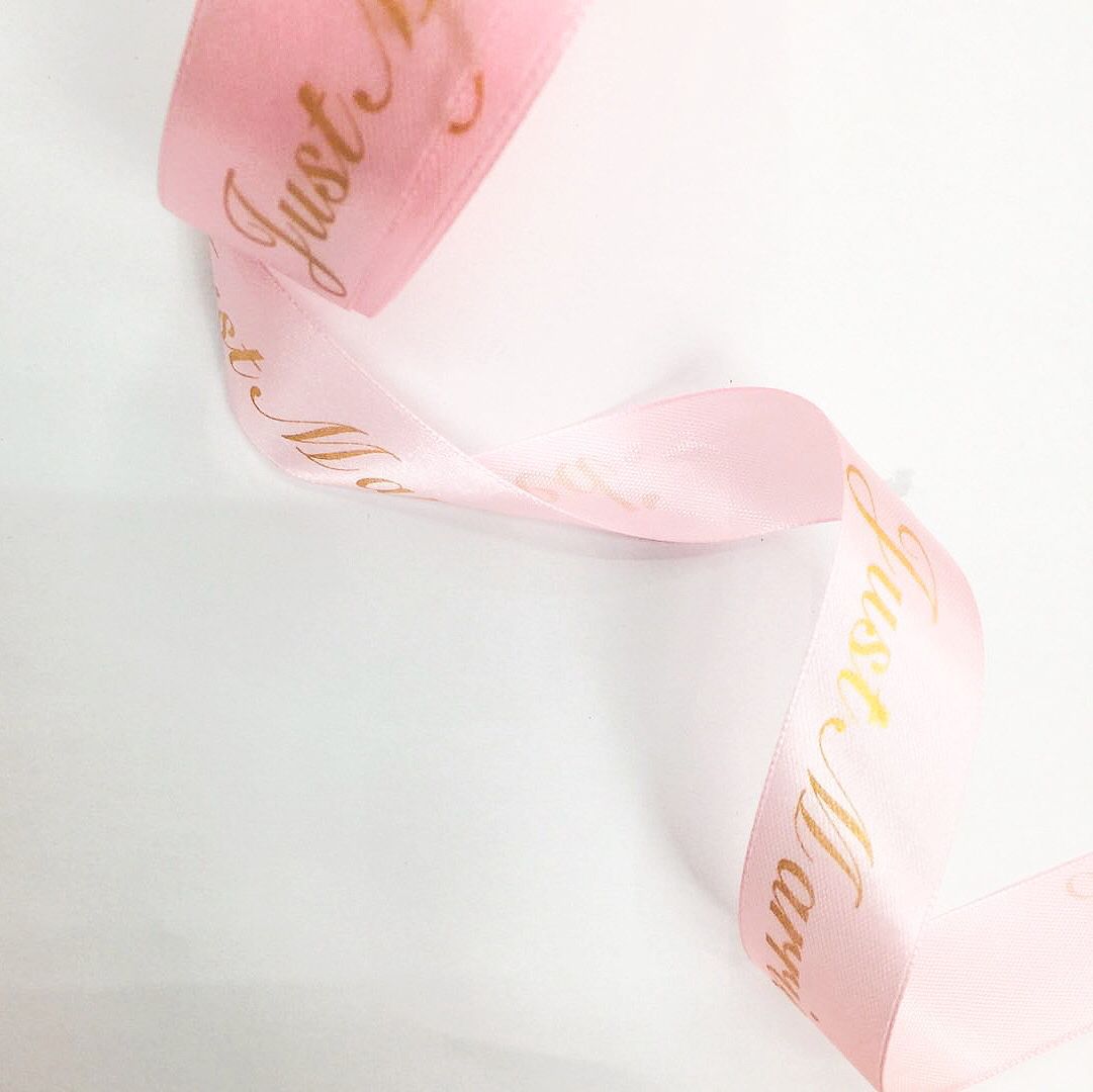 8-point ribbon-printed English letters, flower packaging, gift decoration, sweet webbing pic 3