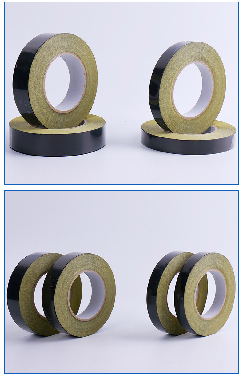 厂家直批黑色醋酸胶布 液晶维修粘结屏线绝缘耐高温醋酸胶带30M详情8