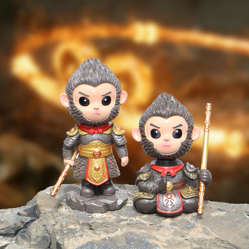 神话悟空Q版可爱卡通公仔桌面孙悟空车载摇头摆件送男友礼物详情1