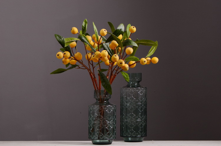 Factory direct sales of artificial loquat fruit branches, Chinese modern and simple soft decoration, artificial berries wholesale, prosperity fruit pic 12