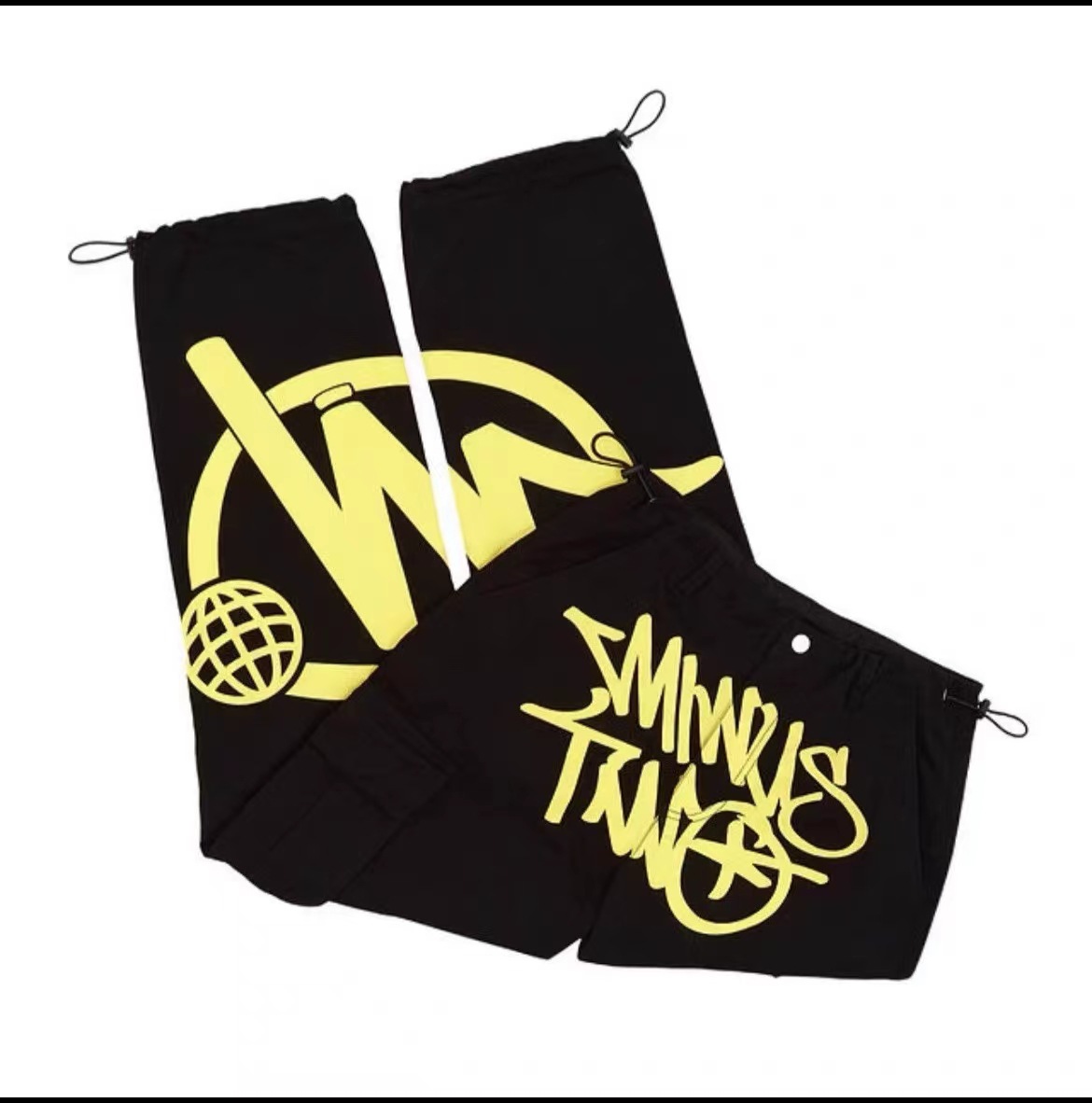 嘻哈潮牌美式复古男裤 街头夏日休闲直筒裤 欧美印花松紧中性裤子详情10