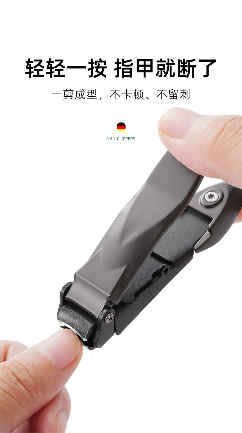 New anti-splash nail clippers, cicada bionic nail clippers, stainless steel nail clippers, gift nail trimming tools, marking pic 9