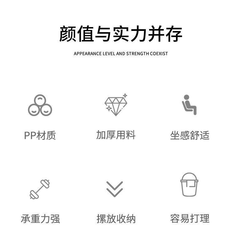 厚大人经济塑胶椅子大排档椅塑料椅子简约靠背凳子家用北欧餐椅加详情3
