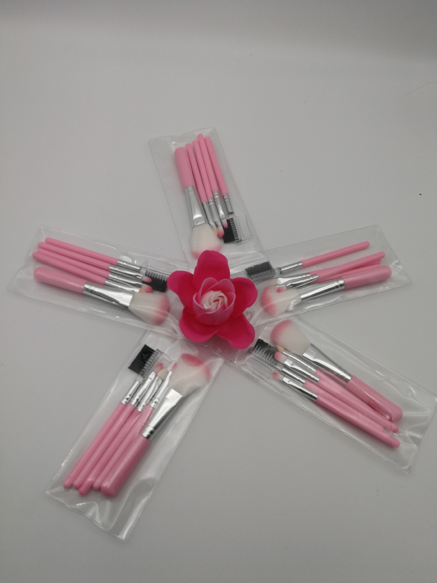 Soft-bristled portable five-stick makeup brush set, blush brush, eyeshadow brush, complete set of makeup brushes pic 2