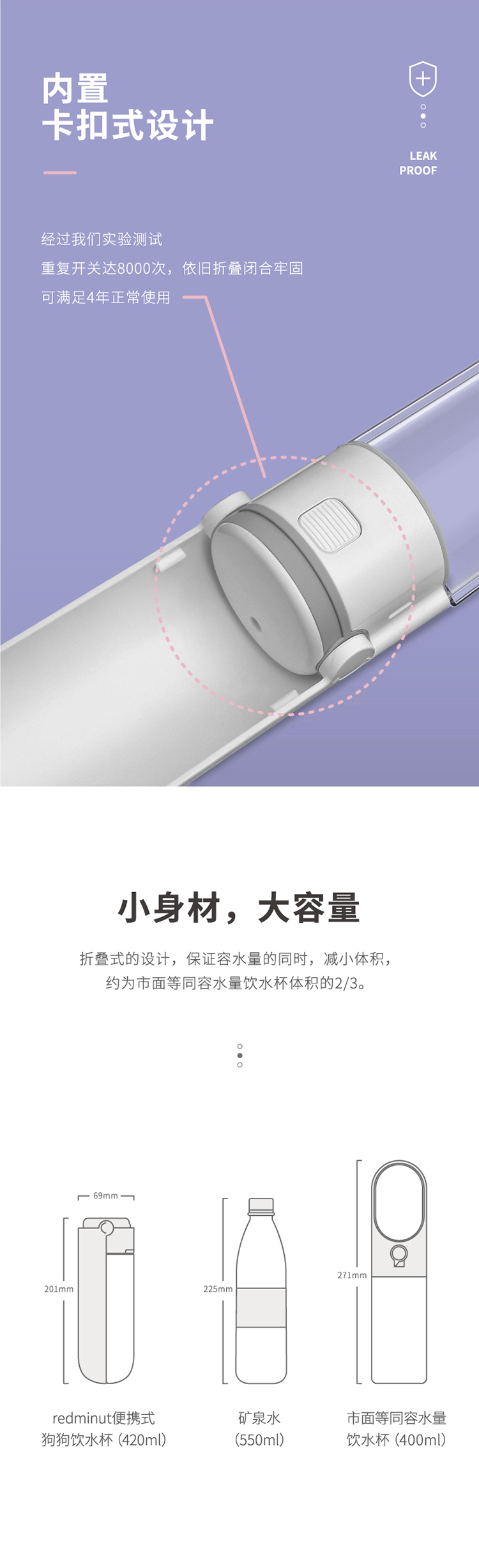 宠物折叠大容量水杯中大犬狗狗饮水器外出饮水壶宠物随行杯便携式详情22