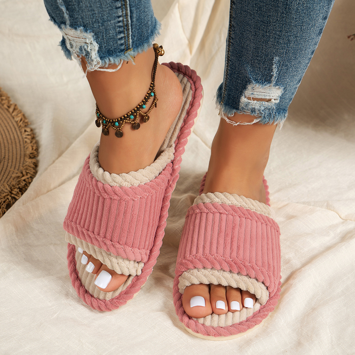 亚麻拖鞋女春秋四季室内家用棉麻踩屎感居家居防滑夏季男情侣批发详情11