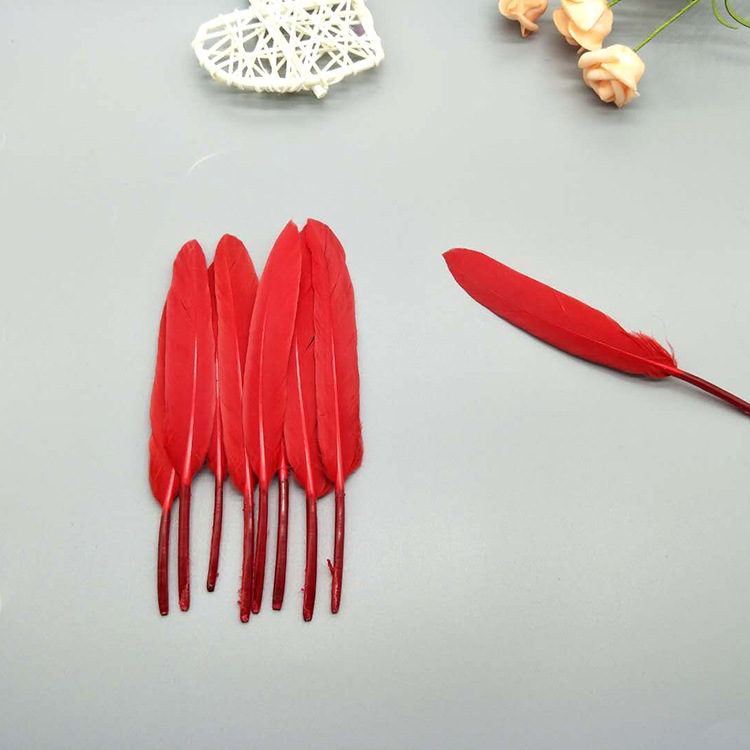 The manufacturer wholesales large quantities of goose feathers, small straight knives, colorful feathers, DIY kindergarten handcrafted materials, earrings, accessories, and goose feathers pic 47
