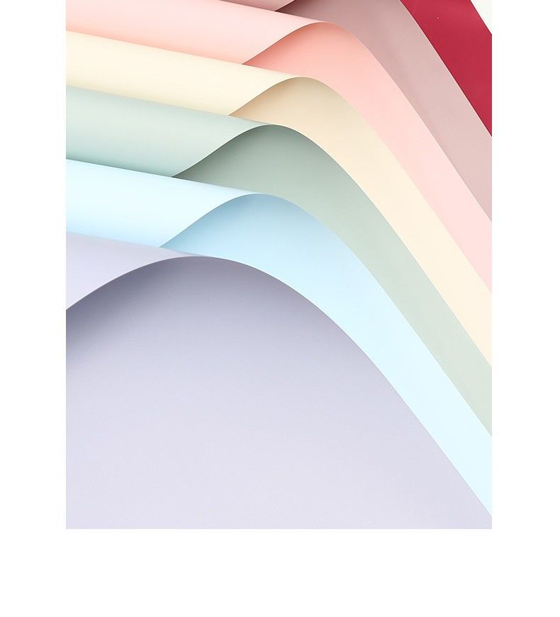 韩风纯色初恋欧雅纸马卡龙防水鲜花包装纸花束包花纸礼物包装材料详情11