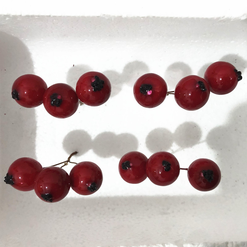 【20mm Red Cherry Pomegranate Fruit 】 Simulated foam Flower Arrangement Pearl Fruit Christmas Products (50-piece set) Manufacturer pic 2