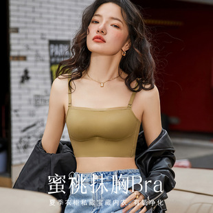 New mesh strapless soft support, lifting and gathering bra side retraction care, comfortable upper support, no steel ring, no mark underwear pic 1
