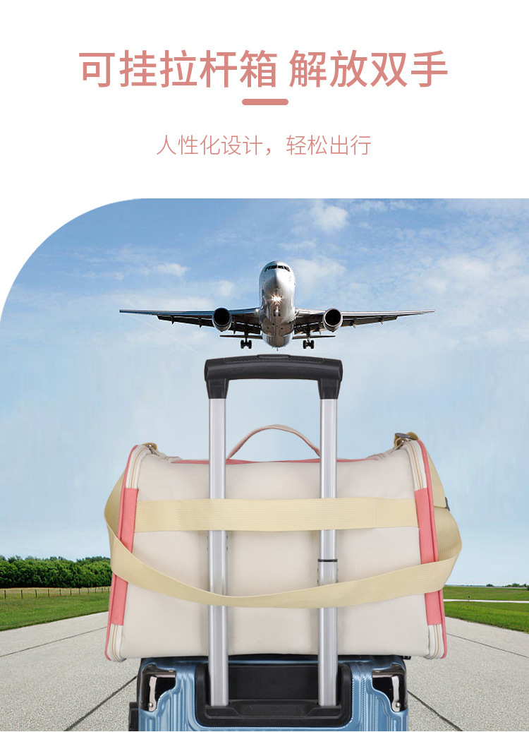 Pet bag for going out, portable single-shoulder cat travel bag, fashionable and simple, foldable, lightweight pet backpack and handbag pic 8