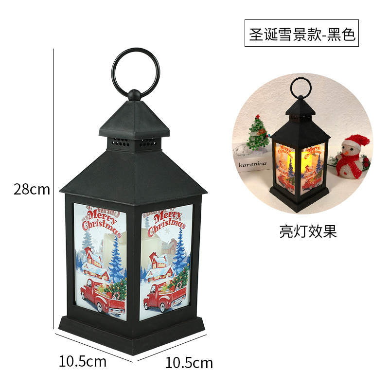 Wholesale of new Christmas decorations, creative and colorful Christmas wind lantern ornaments, Christmas arch small wind lantern pendants pic 12
