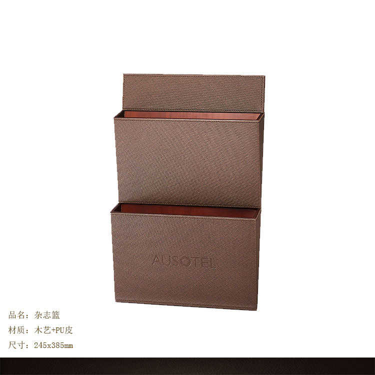 Factory direct sales of high-end leather hotel room tissue boxes, supplies boxes, tea compartments, trays, notepads and storage boxes pic 10