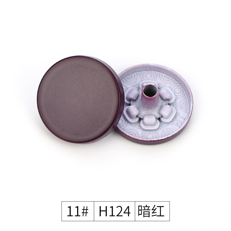 Wholesale of four-piece buckles, metal concealed buckles, colored spray-painted buttons, flat snap buttons, and small chanel-style coat buttons in stock from the manufacturer pic 47