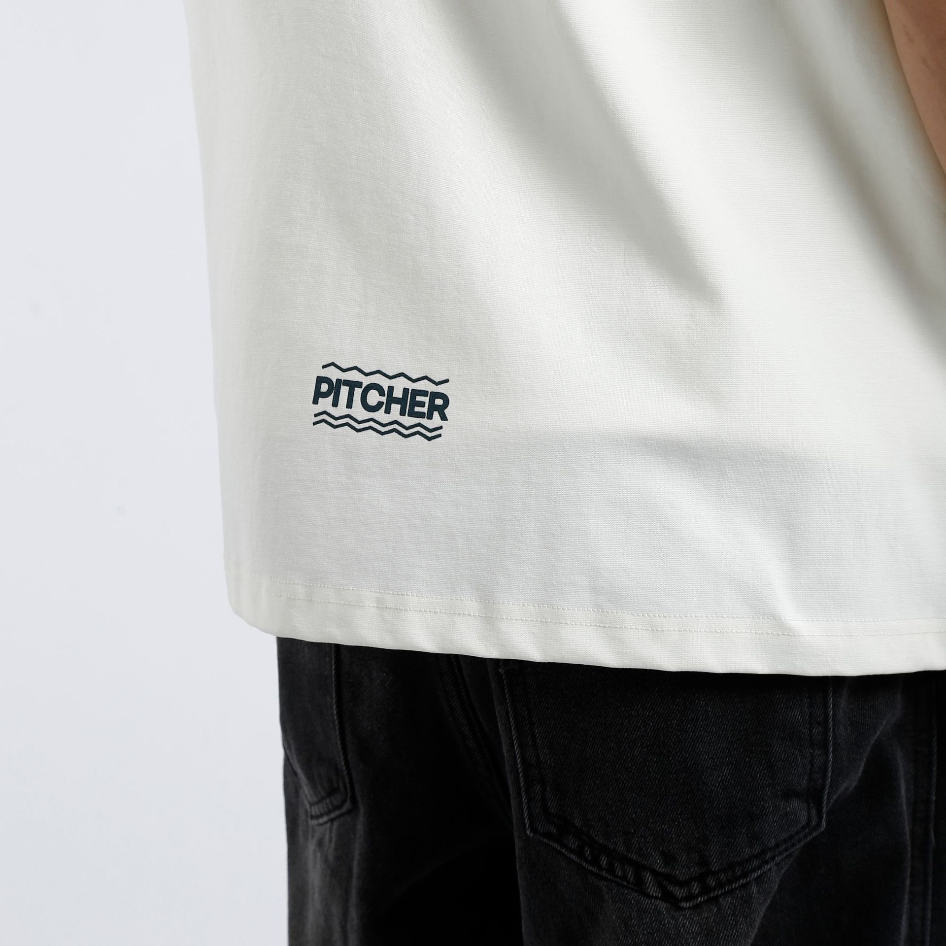 阿尔图220G重磅纯白印花短袖t恤男潮牌潮流夏季休闲宽松圆领上衣详情7