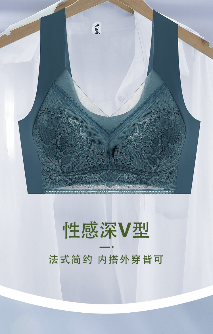 Direct sales from the manufacturer of the 2022 new large-sized latex beauty back bra without underwire, gathering fat mm200 pounds bra pic 13