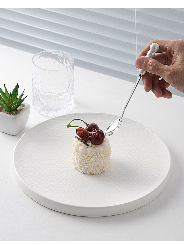 轻奢陶瓷珍珠手柄刀叉勺创意不锈钢餐具套装高颜值北欧风西餐餐具详情19