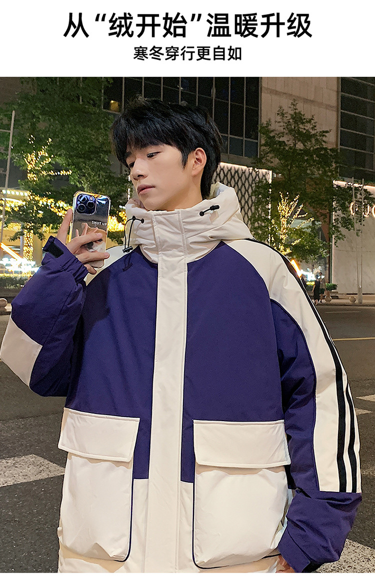90%白鸭绒羽绒服男高品质新款外套男情侣加厚保暖宽松休闲服男装详情5