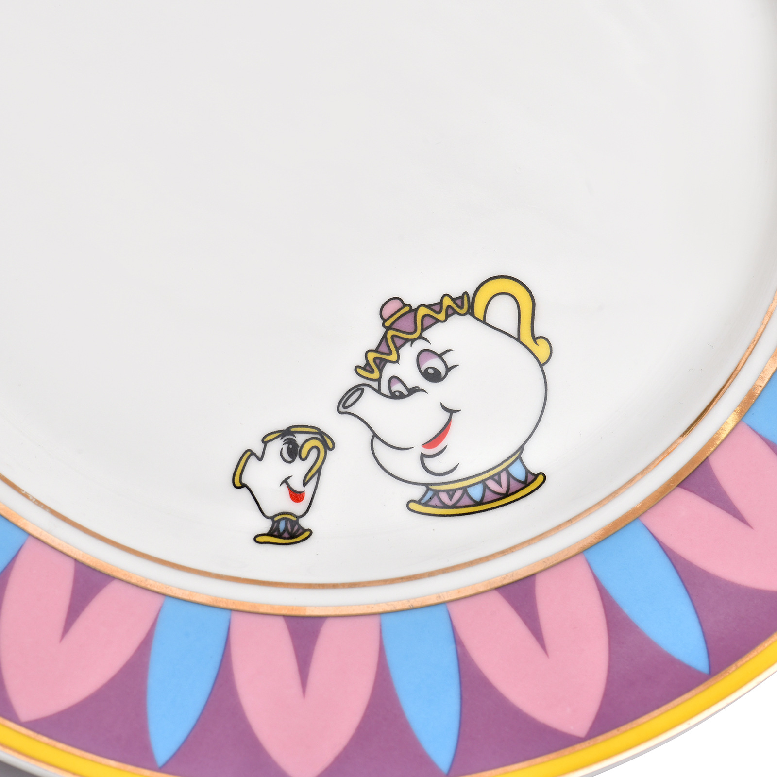 Beauty and the Beast Tea Set, Mrs. Gold-plated Ceramic Teapot Set, 3D Cartoon Afternoon Tea Cups pic 7