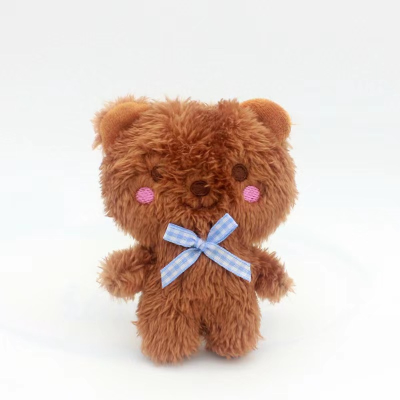 呆萌可爱卡通青蛙兔子小熊毛绒公仔钥匙圈女生包包挂件抓机娃娃详情8