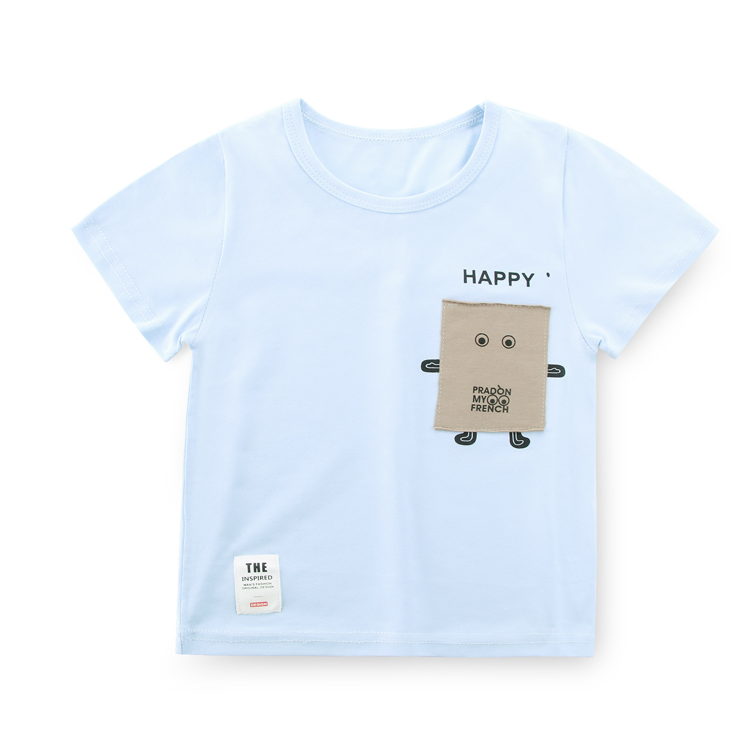 童趣T恤卡通儿童文化衫简约纯棉印字亲子班服批发详情28