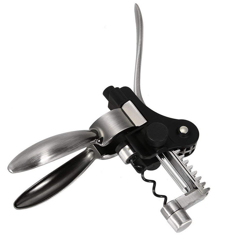 Stainless steel wine opener, wine screwdriver, wine set, rabbit-shaped wine opener available in gold and bronze color, customizable logo, bar supplies, hotel supplies, bottle opener set pic 2