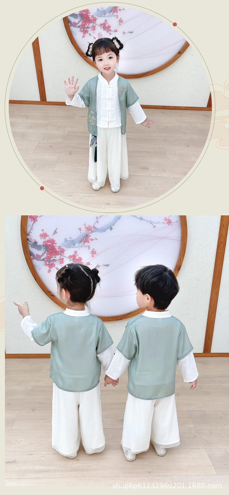国潮儿童汉服男中国风古装六一儿童合唱服表演服国学服男女童演出服夏详情8