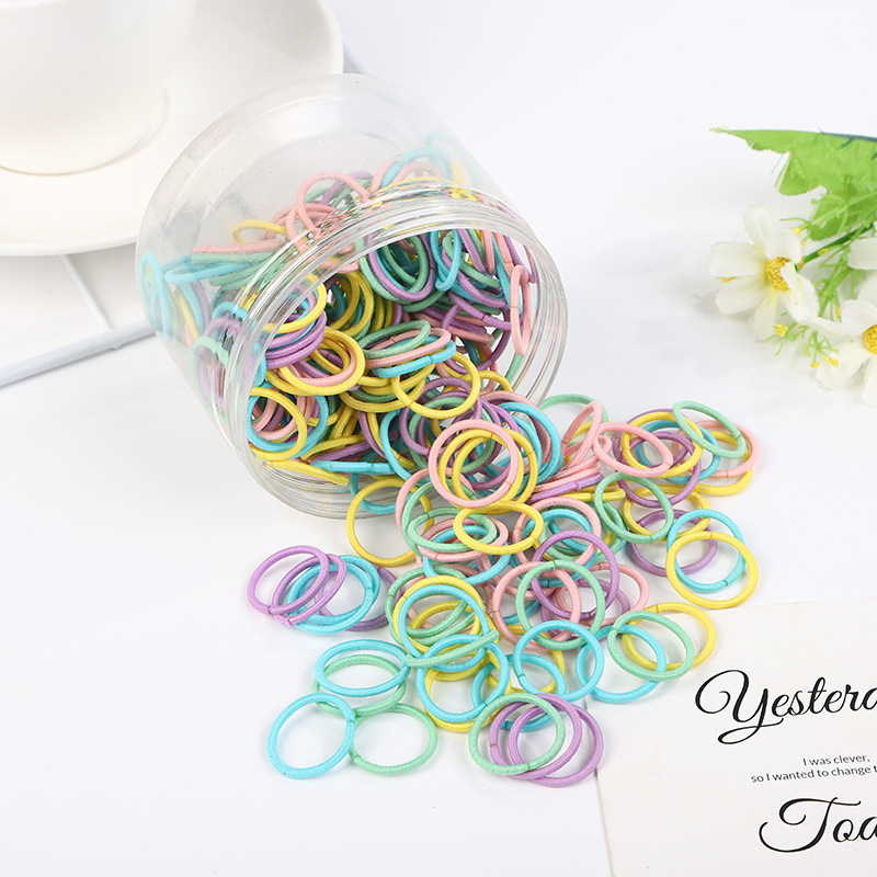 Wholesale of 4MM thick hair ties, colorful high-elasticity hair ties, rubber bands, basic hair bands and hair accessories from Europe and America pic 4