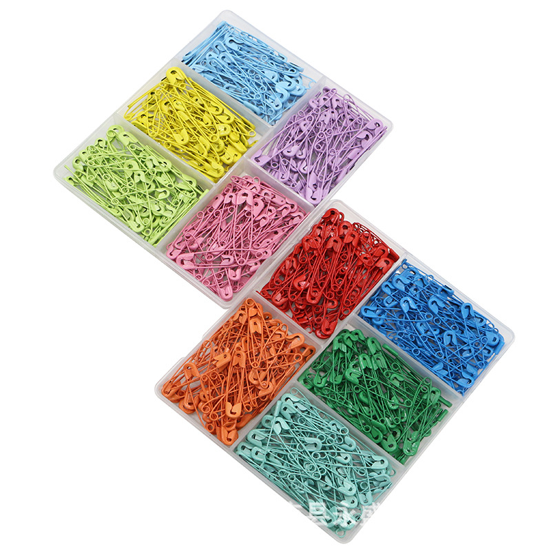 跨境5色325枚糖果色别针套装型号齐全家用吊牌别针服装装饰扣针详情14