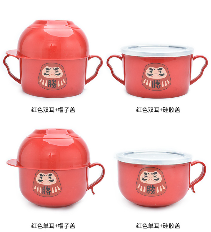 不锈钢快餐杯泡面杯带盖卡通日式泡面碗学生饭盒便当盒提锅详情31