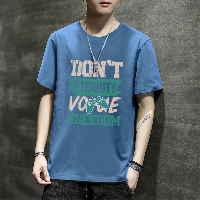 男士短袖t恤2024新款夏季潮流韩版宽松打底衫衣服体恤大码青少年详情11