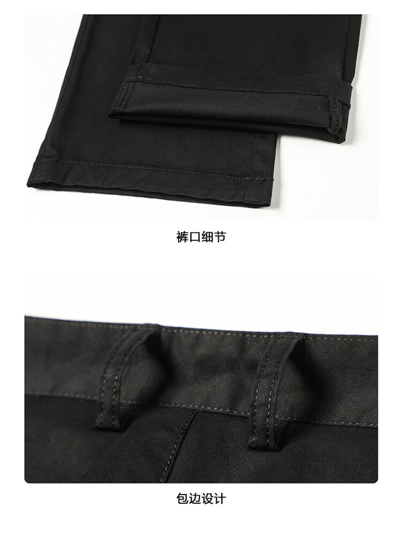 Pure cotton 9-inch men's casual pants, summer thin and high-end men's pants, straight 9-inch youth suit pants pic 39