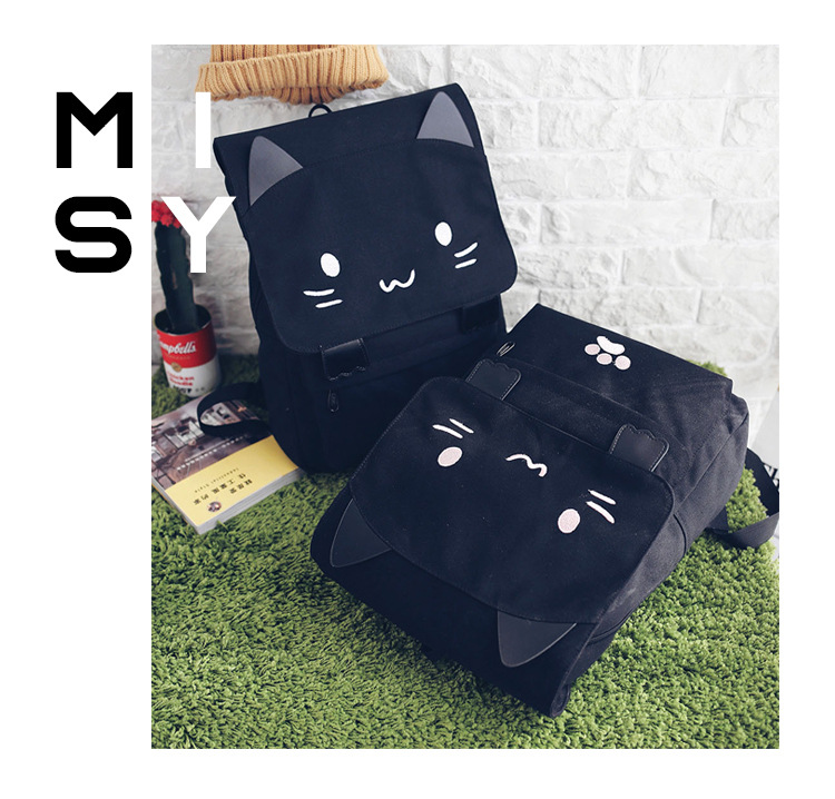 Wholesale Japanese-style cute three-dimensional cat large-capacity schoolbags, cute girls, pink and cute cartoon backpacks, backpacks for girls pic 22